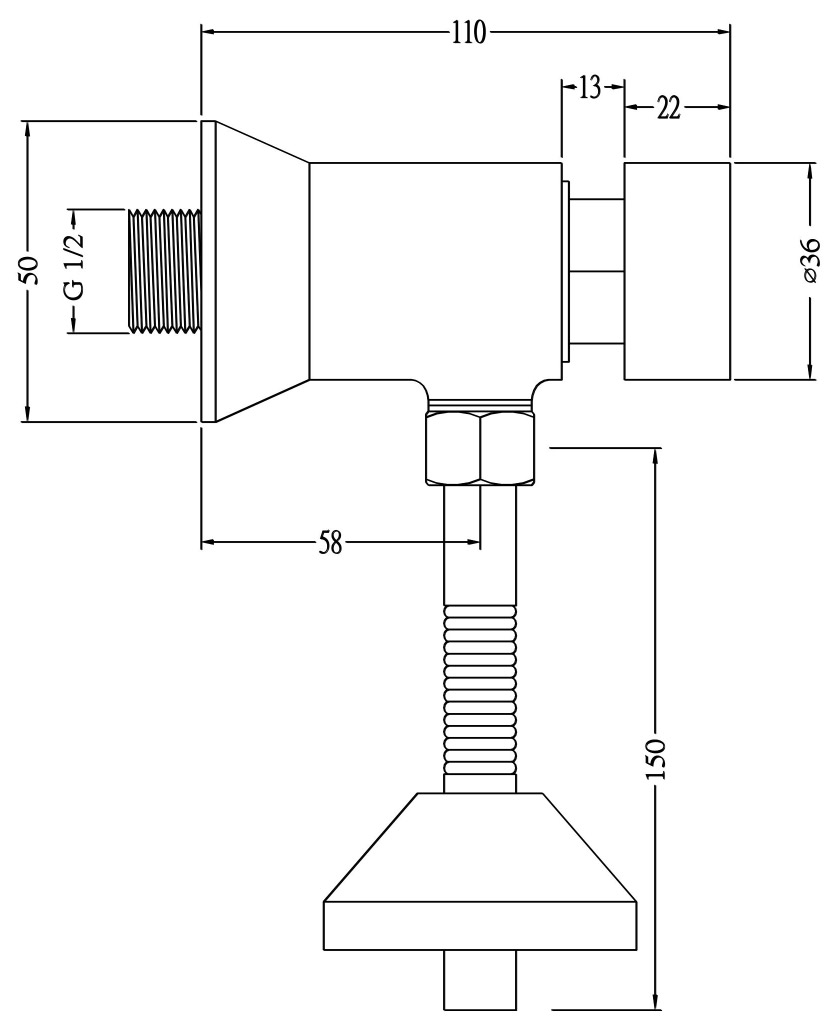 Light Push Self-closing Urinal Flush