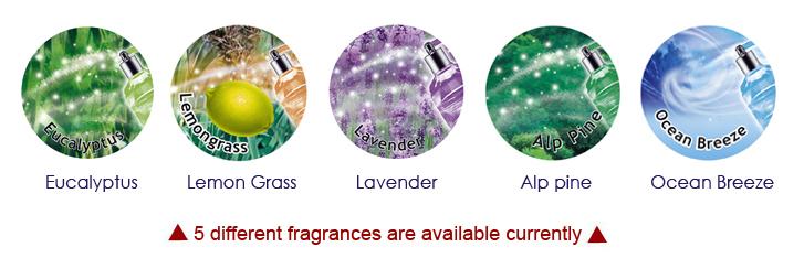 5 different fragrances are available currently